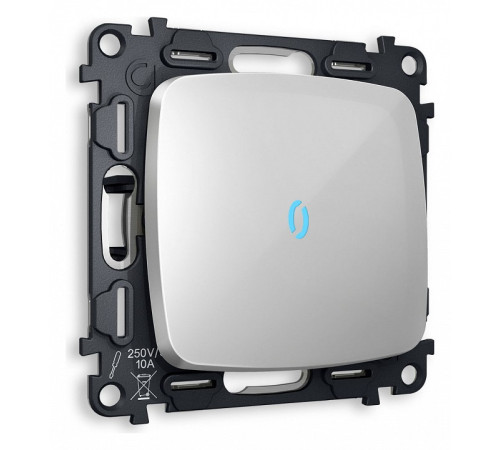 Выключатель одноклавишный с подсветкой без рамки Ambrella Volt Quant MO402020