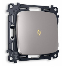 Выключатель проходной одноклавишный с подсветкой без рамки Ambrella Volt Quant MO502030