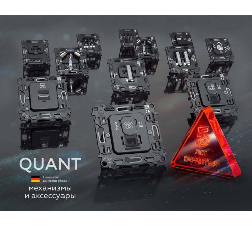 Выключатель двухклавишный без рамки Ambrella Volt Quant MO503010