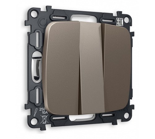 Выключатель трехклавишный без рамки Ambrella Volt Quant MO635010