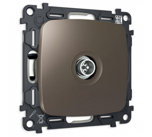 ТВ-розетка оконечная без рамки Ambrella Volt OMEGA MO643005