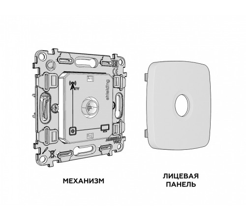 ТВ-розетка оконечная без рамки Ambrella Volt OMEGA MO643005