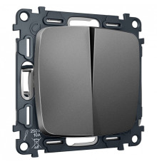 Выключатель перекрестный двухклавишный без рамки Ambrella Volt OMEGA MO653030