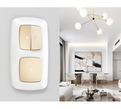 Рамка на 3 поста Ambrella Volt Ecta OF140123