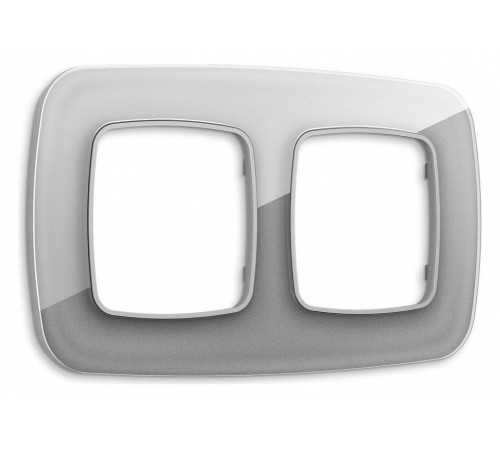 Рамка на 2 поста Ambrella Volt Radian Стекло органическое OF320502