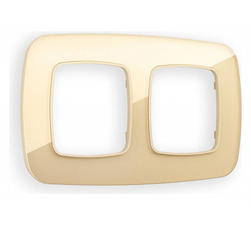 Рамка на 2 поста Ambrella Volt Radian Стекло органическое OF320602