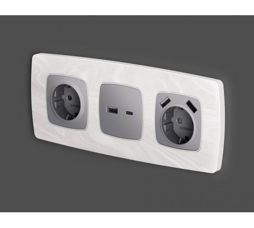 Накладка для розетки type A и C Ambrella Volt Quant OP5110