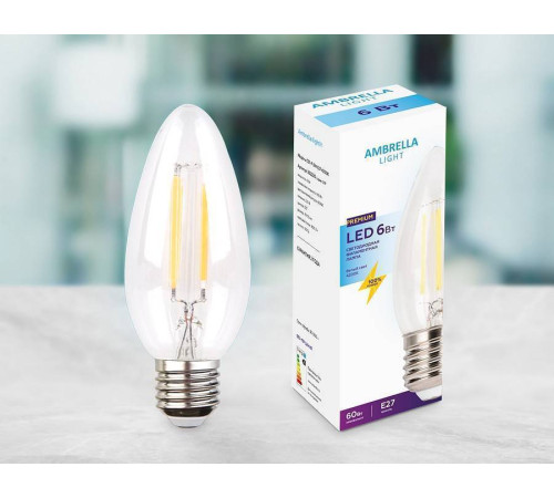 Лампа светодиодная Ambrella Light C37F E27 6Вт 4200K 202220