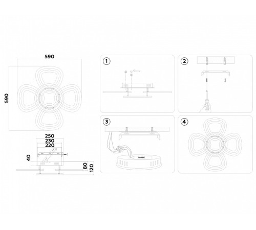 Потолочная люстра Ambrella Light FA FA8926