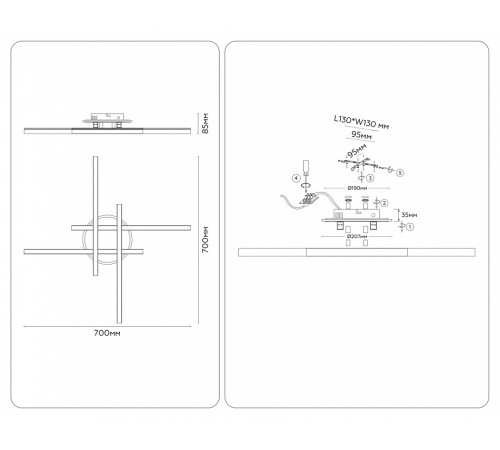 Потолочная люстра Ambrella Light COMFORT FL6282