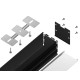 Профиль для светодиодной ленты Ambrella Light Profile System GP GP2550BK накладной черный GP2550BK
