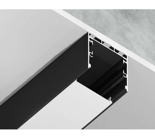 Профиль для светодиодной ленты Ambrella Light Profile System GP GP2550BK накладной черный GP2550BK