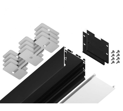 Профиль для светодиодной ленты Ambrella Light Profile System GP GP2550BK накладной черный GP2550BK
