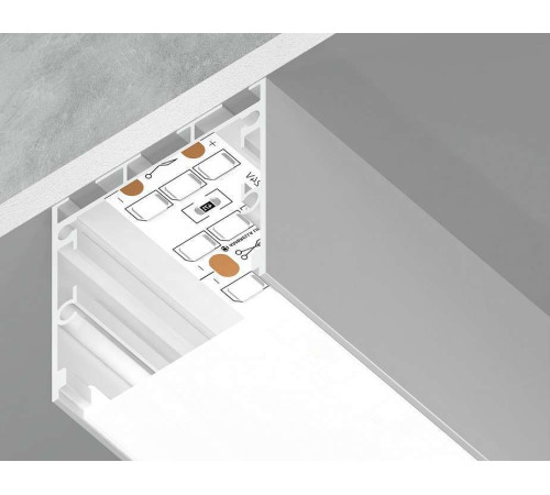 Профиль для светодиодной ленты Ambrella Light Profile System GP GP2550WH накладной белый GP2550WH
