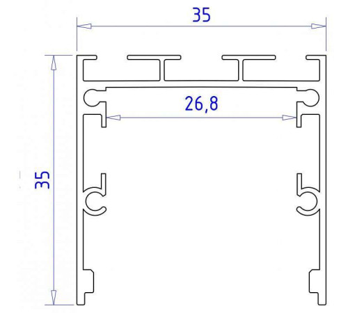 Профиль для светодиодной ленты Ambrella Light Profile System GP GP2550WH накладной белый GP2550WH
