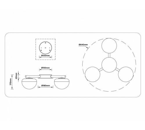 Потолочная люстра Ambrella Light LH LH12006