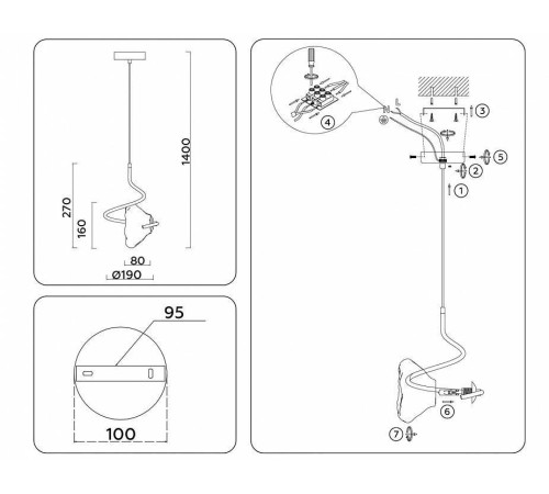 Подвесной светильник Ambrella Light LH LH15001