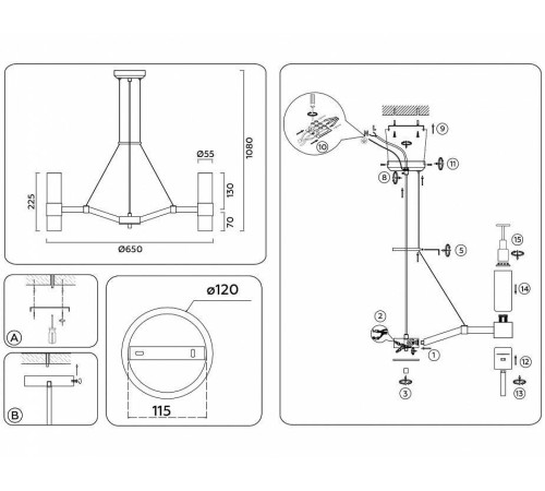Подвесная люстра Ambrella light LH LH55104 LH55104