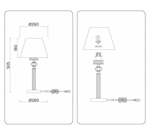 Настольная лампа декоративная Ambrella light LH LH71007