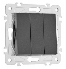 Выключатель трехклавишный без рамки Arte Milano 203 203.30-3.black