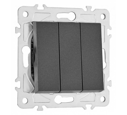 Выключатель трехклавишный без рамки Arte Milano 203 203.30-3.black