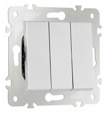 Выключатель трехклавишный без рамки Arte Milano 203 203.30-3.silver