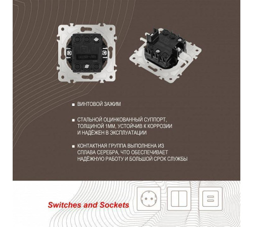 Кнопка звонка для жалюзи с подсветкой без рамки Arte Milano 203 203.37-1.silver