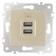 Розетка USB, без рамки Arte Milano am-203 203.46-1.shampan