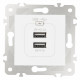 Розетка USB, без рамки Arte Milano am-203 203.46-1.white