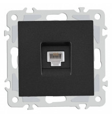 Розетка телефонная RJ-11 без рамки Arte Milano am-206 206.51-1.black