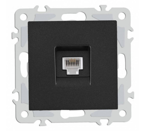 Розетка телефонная RJ-11 без рамки Arte Milano am-206 206.51-1.black