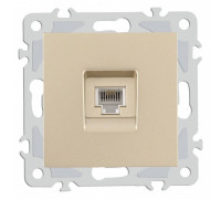 Розетка телефонная RJ-11 без рамки Arte Milano am-206 206.51-1.shampan