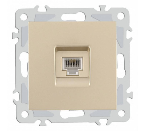Розетка телефонная RJ-11 без рамки Arte Milano am-206 206.51-1.shampan