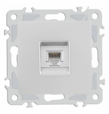 Розетка телефонная RJ-11 без рамки Arte Milano am-206 206.51-1.silver