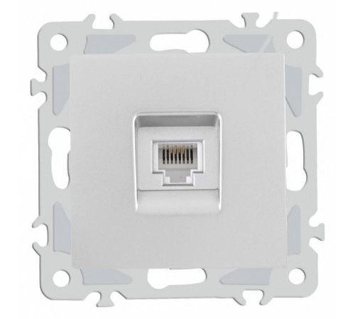 Розетка телефонная RJ-11 без рамки Arte Milano am-206 206.51-1.silver