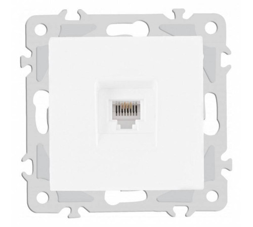 Розетка телефонная RJ-11 без рамки Arte Milano am-206 206.51-1.white
