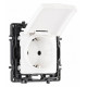 Розетка влагозащищенная с заземлением и со шторкой с крышкой Arte Milano am-217 217.41-1.white