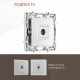 ТВ-розетка без рамки Arte Milano am-217 217.43-1.silver
