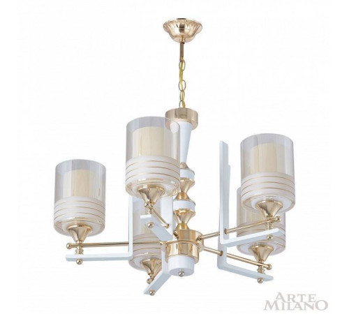 Подвесная люстра Arte Milano Florentia-6087 306087/5 Wh/Gd