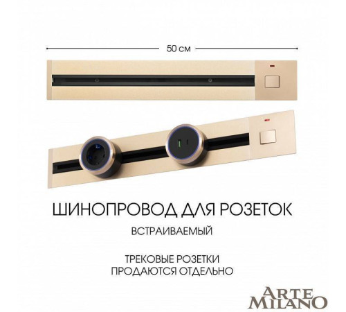 Трек встраиваемый Arte Milano Am-track-sockets 385205TBB/50 Gold