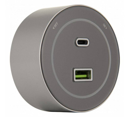 Розетка USB и type C на треке Arte Milano Am-track-sockets-39 399732TS/USB-Type-C Silver
