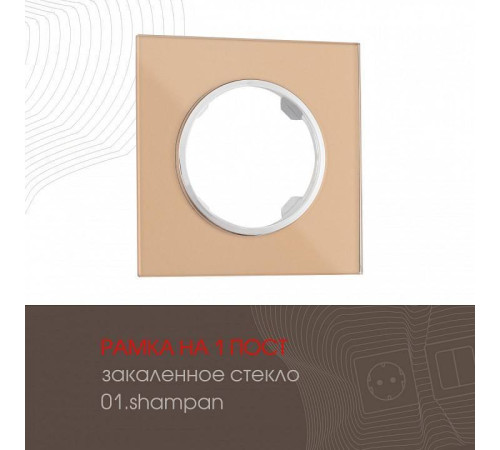 Рамка на 1 пост Arte Milano am-502.01 502.01-1.shampan