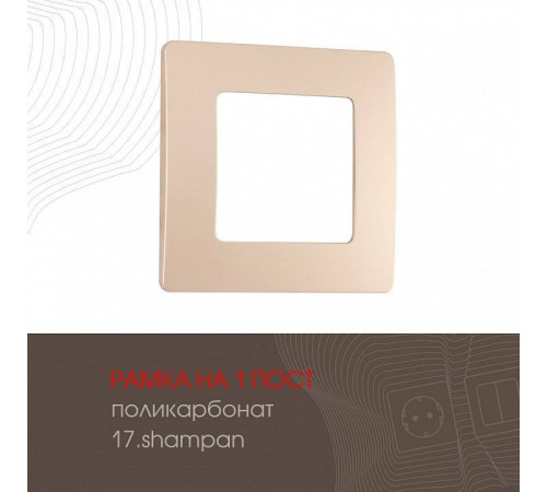 Рамка на 1 пост Arte Milano am-517.17 517.17-1.shampan