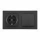 Блок с розеткой и выключателем Arte Milano SET06-2 SET06-2-30-1-40-1 black