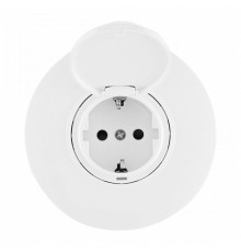 Розетка с заземлением и шторкой, с крышкой Arte Milano SET08-1 SET08-1-41-1 white