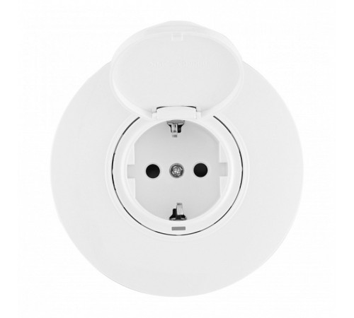 Розетка с заземлением и шторкой, с крышкой Arte Milano SET08-1 SET08-1-41-1 white