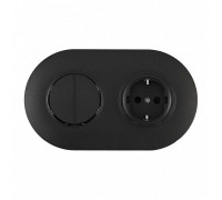 Блок с розеткой и выключателем Arte Milano SET08-2 SET08-2-40-1-30-2 black