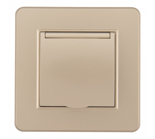 Розетка с заземлением и шторкой, с крышкой Arte Milano SET16-1 SET16-1-41-1 shampan