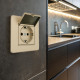 Розетка с заземлением и шторкой, с крышкой Arte Milano SET16-1 SET16-1-41-1 shampan
