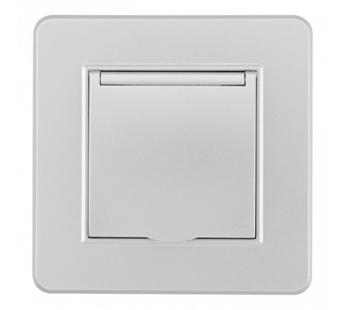 Розетка с заземлением и шторкой, с крышкой Arte Milano SET16-1 SET16-1-41-1 silver